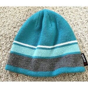 Gerry Turquoise Gray Beanie Hat Boys Girls Snow Winter Outdoor Fall Lightweight
